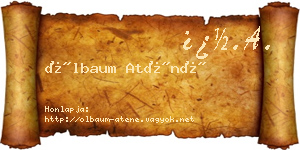 Ölbaum Aténé névjegykártya